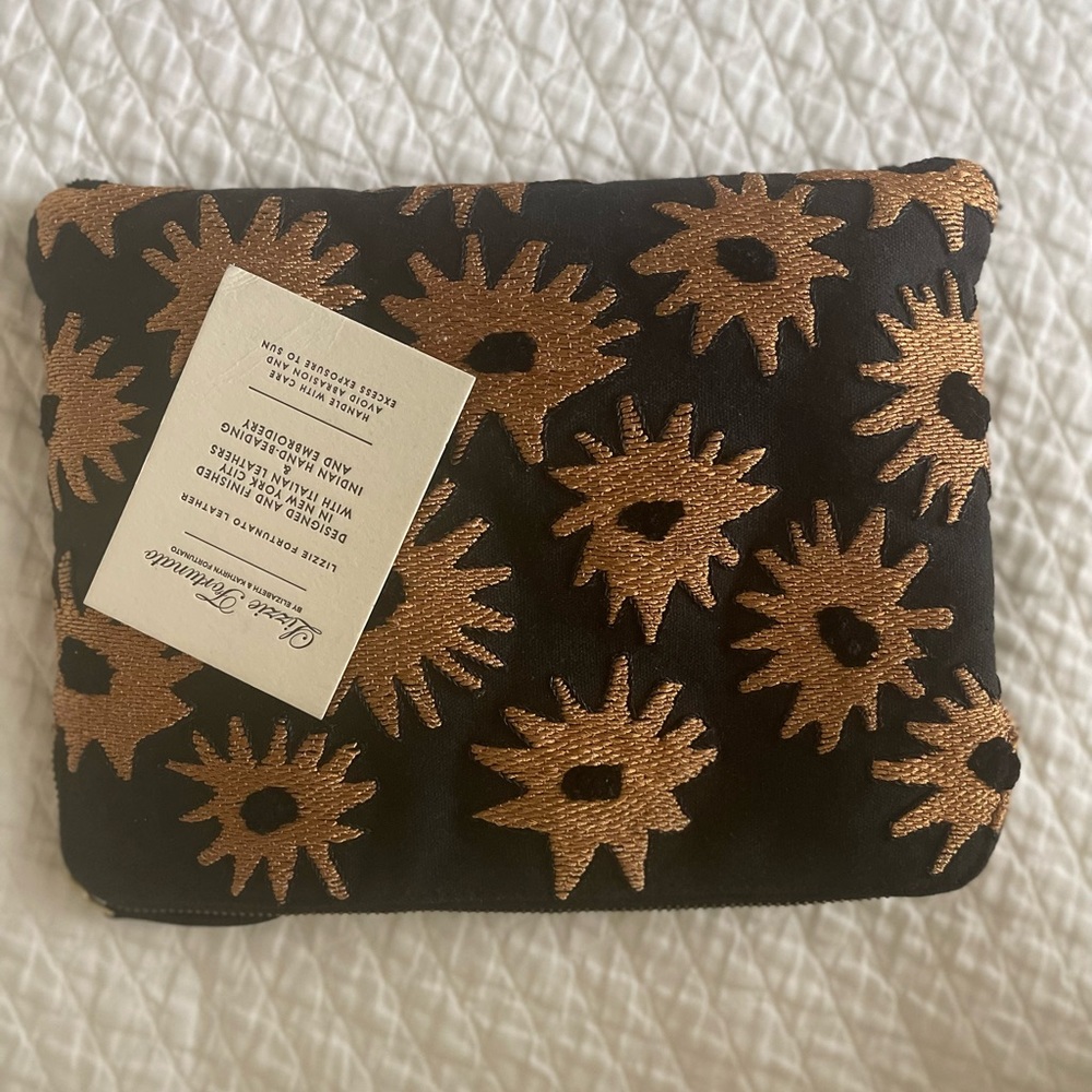 Lizzie Fortunato Embroidered clutch or crossbody/shoulder bag.